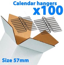 Galaxy 57mm Black Calendar Wire Hangers Hooks Pack x 100