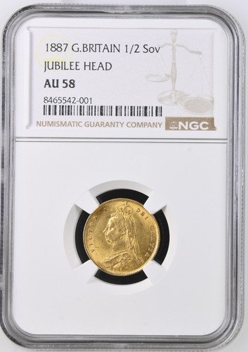Au58 ngc graded 1887 queen - ngc,
