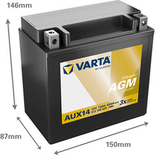VARTA AUX14 12V 13AH 200A VRLA