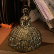Vintage Brass Crinoline Lady