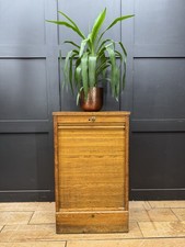 Antique Oak Tambour Filing