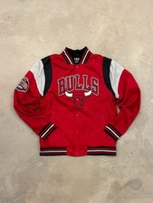 Men's Vintage NBA Chicago Bulls Varsity Jacket Red/Black Size L