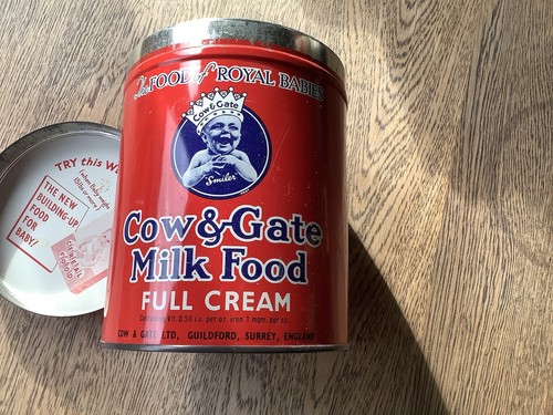 Vintage cow gate - vintage, tin
