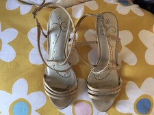 Bhs Womens Gold Heeled Sandals