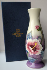Old Tupton Ware 16cm / 6.5" Tall Bud Vase Hibiscus Flower Floral Design TW1251