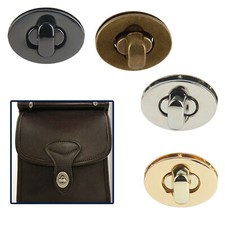 Oval Shape Turn Twist Lock Clasp Fastener for DIY Craft Purse Handbag 1-10Pcs