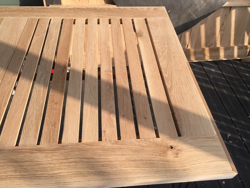Oak garden patio table - /,