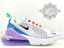 NIKE AIR MAX 270 101 WHITE BLACK SAFETY ORANGE LILAC DX2351 100 sz 11