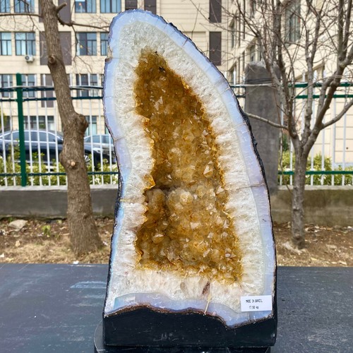 55lb natural citrine geode - 38.55lb,
