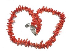 Vintage Natural Red Coral Branches Necklace, 47+5.5cm, 27.6g, B75