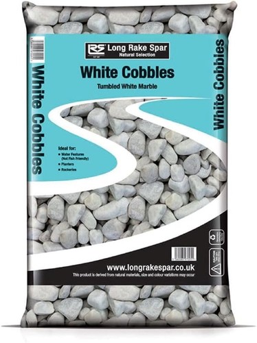 20kg bag white cobbles - 20kg,