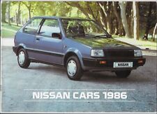 1986 Nissan car brochure: Micra/Cherry/Sunny/Bluebird/Silvia/300ZX/300C/Patrol