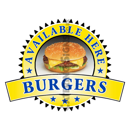 Burgers sold here sticker - sold,
