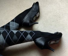 Black Satin Peep Toes Size 7