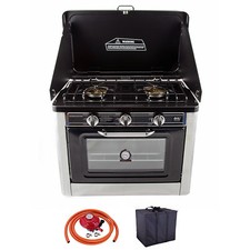 Portable Gas Oven & Stove 2 Burner Cooktop Stainless Steel Camping Cooker CO-01