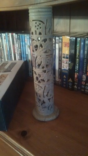 Hand carved soapstone incense - carved,