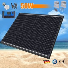 12V 50W Black Solar Panel Kit