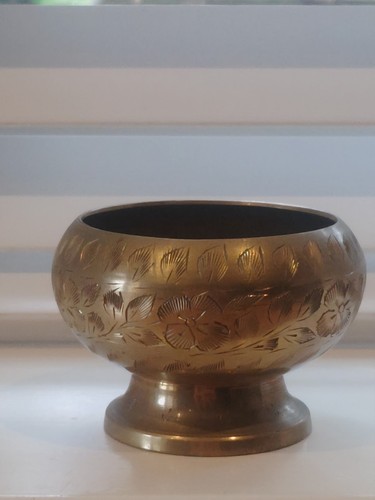 Vintage engraved brass - vintage,