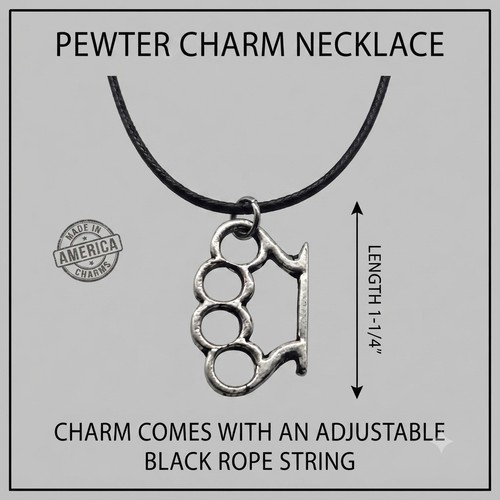Brass knuckle pewter - knuckle, pendant