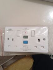 Twin RCD Socket Type-A 13A 30mA 2 Gang Passive - Cuts Power If Fault Detected