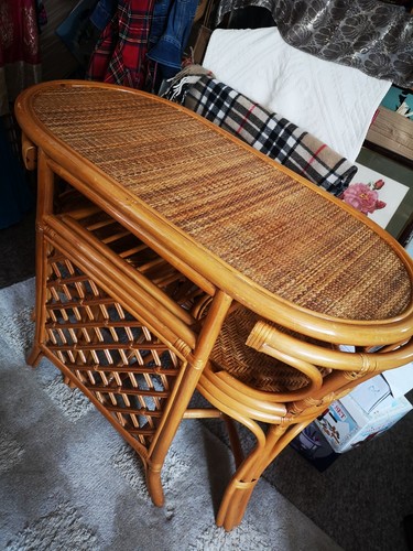 Vintage 70s rattan - cane, tiki