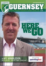 GUERNSEY FC v Wimbledon (Friendly) 2011/2012 - Guernsey's first ever match!