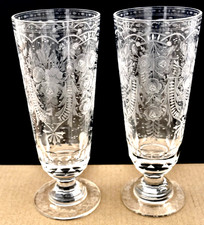 2 magnificent glasses hand cut