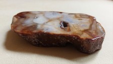Collectable Polished Carnelian Agate Stone. 10.5 Cm Long By 6.5 cm, 2.5 Cm Thick