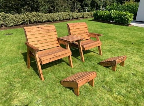 Wood brown piece patio table - wood, 4-piece