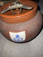 Vintage Loyal North Lancashire Regiment Ceramic  Tobacco Jar with Lid