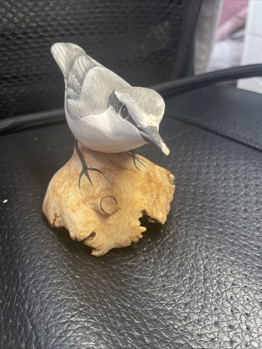 Wooden bird sculpture - bird,