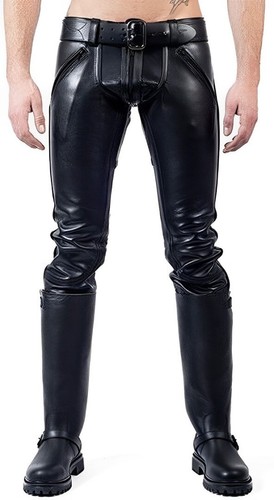 Men real leather pants - men's,