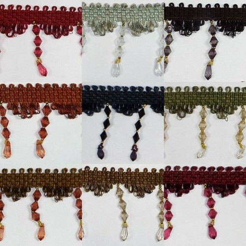 75mm beaded tassel trim - beaded,