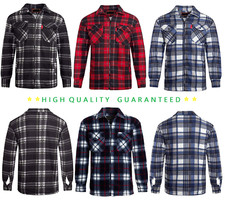 Mens Padded Shirt Sherpa Fur