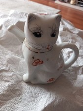 Oriental Ceramic Cat Teapot Pristine Excellent Condition