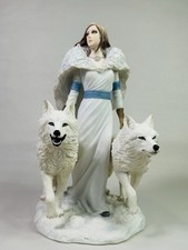 Large Nemesis Now 2015 Anne Stokes Veronese Winter Guardians Resin Wolf Figurine