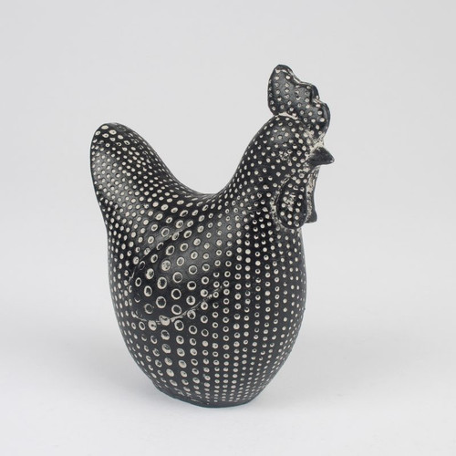 Black white hen - n,
