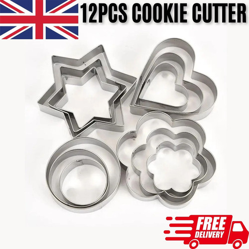 Pcs cookie cutter stainless - 12,