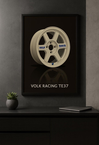 Volk racing te37 poster jdm - racing, poster,