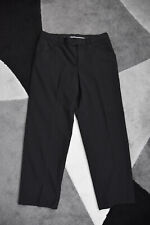 Oscar Jacobson Mens Black Comfort Stretch Golf Pinstripe Trousers. W 32 x L 27