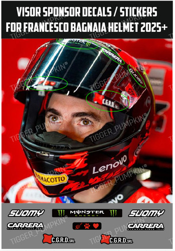 Visor decals stickers - visor,