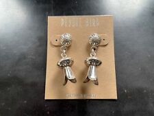 Peyote Bird sterling silver earrings - Marie Yazzie Squash Blossom