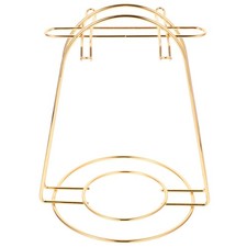  Cup Holder Set Wrought Iron Tea Rack Mug Display Shelf Wooden Stand