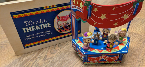Wooden theatre play set - wooden, in