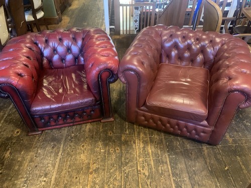 Pair red leather - pair, of