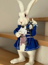 OOAK Needle Felted 16" White