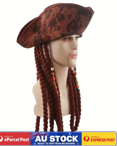 N1432 adult pirate hat wig - n1432,