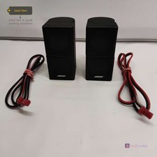2 X BOSE JEWEL DOUBLE CUBE WIRED SPEAKERS BLACK