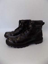 Caterpillar Boots Womens Black Leather Colorado CAT UK 8 EU 41 Chunky Lace Up
