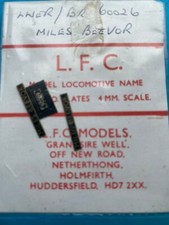 NEW LFC STEAM LOCO NAME PLATES
